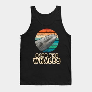 Vintage Retro Style Save The Whales Earth Day Gift Tank Top